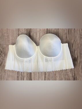 EUC Parfait Elissa Strapless Longline Bustier Underwire Bra SZ 36 D